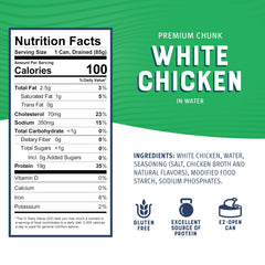 Close-up texture of Bumble Bee chicken chunks highlighting moist, firm pieces for better mouthfeel