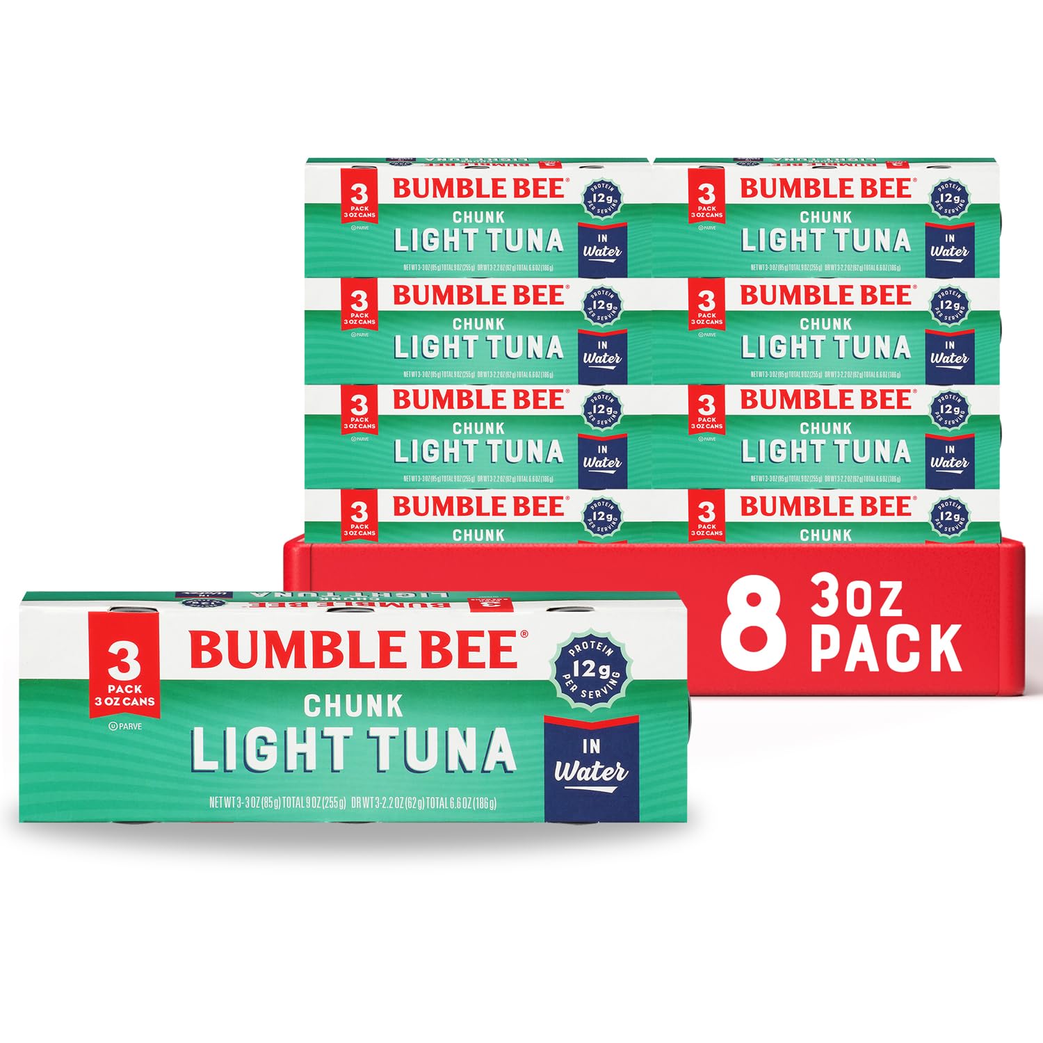 Bumble Bee front packaging showing 3 oz can and brand for trusted pantry stock