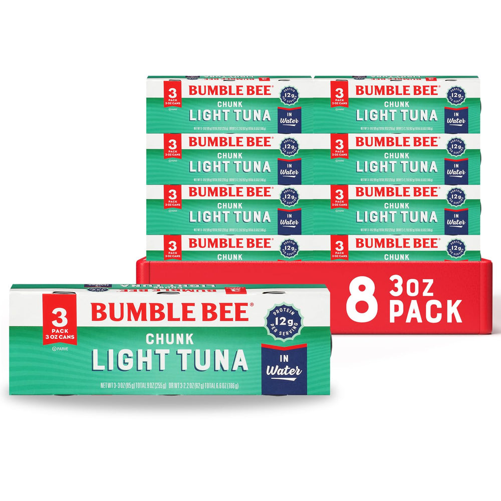 Bumble Bee front packaging showing 3 oz can and brand for trusted pantry stock