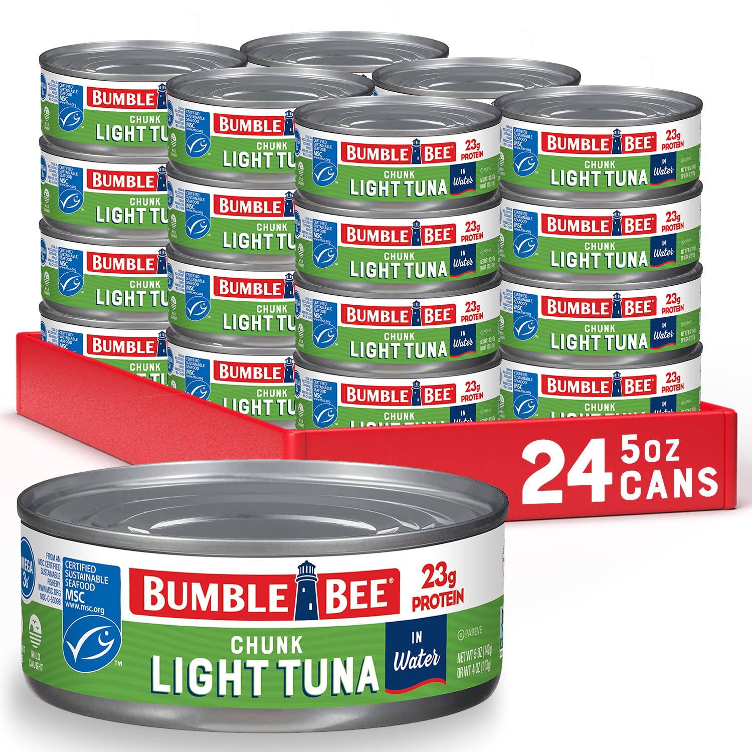 Bumble Bee front packaging 5 oz can showing brand and convenience