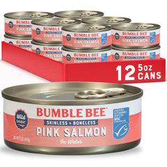 Bumble Bee front packaging showing 12-pack and product details for pantry convenience