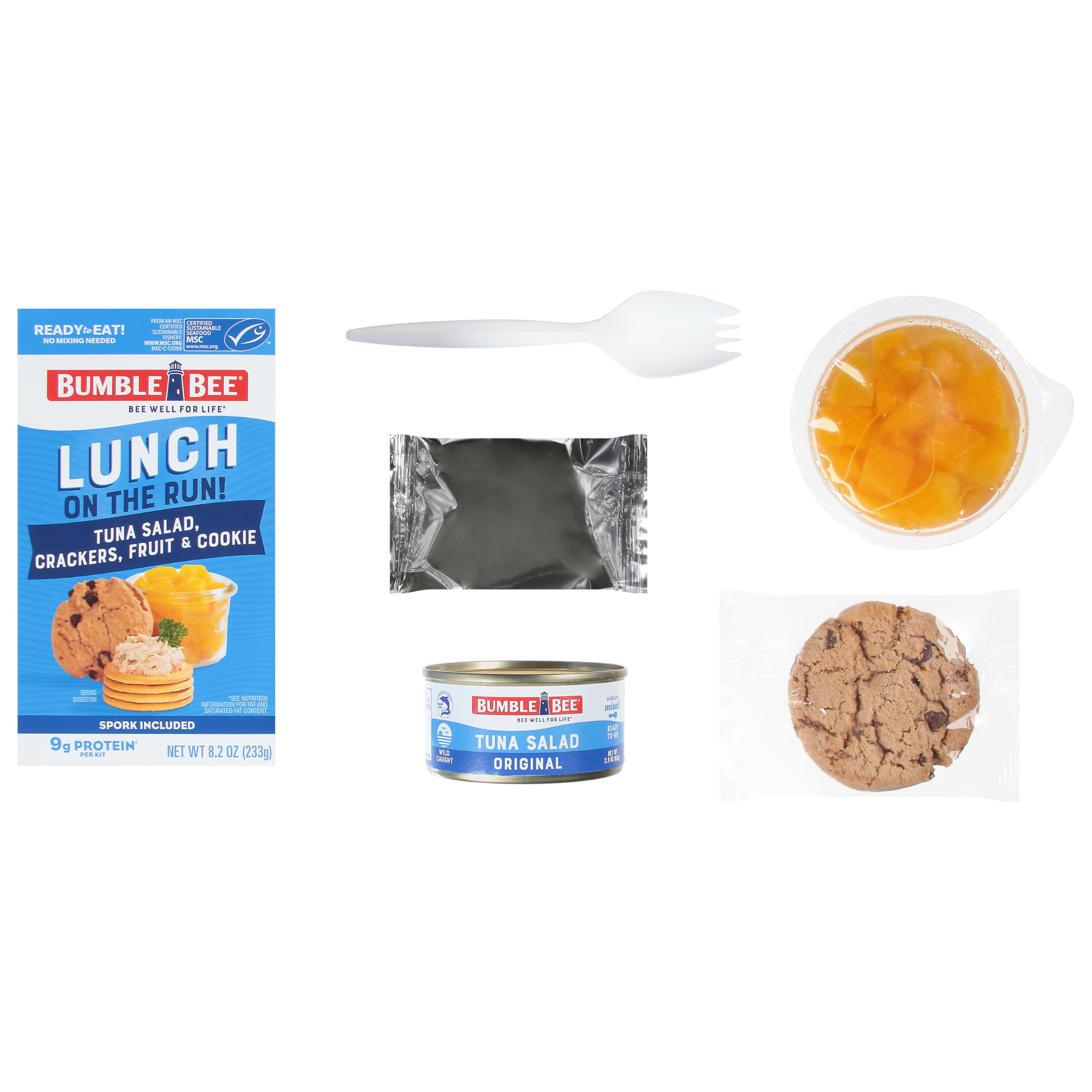 Bumble Bee kit opened displaying all components for complete meal convenience