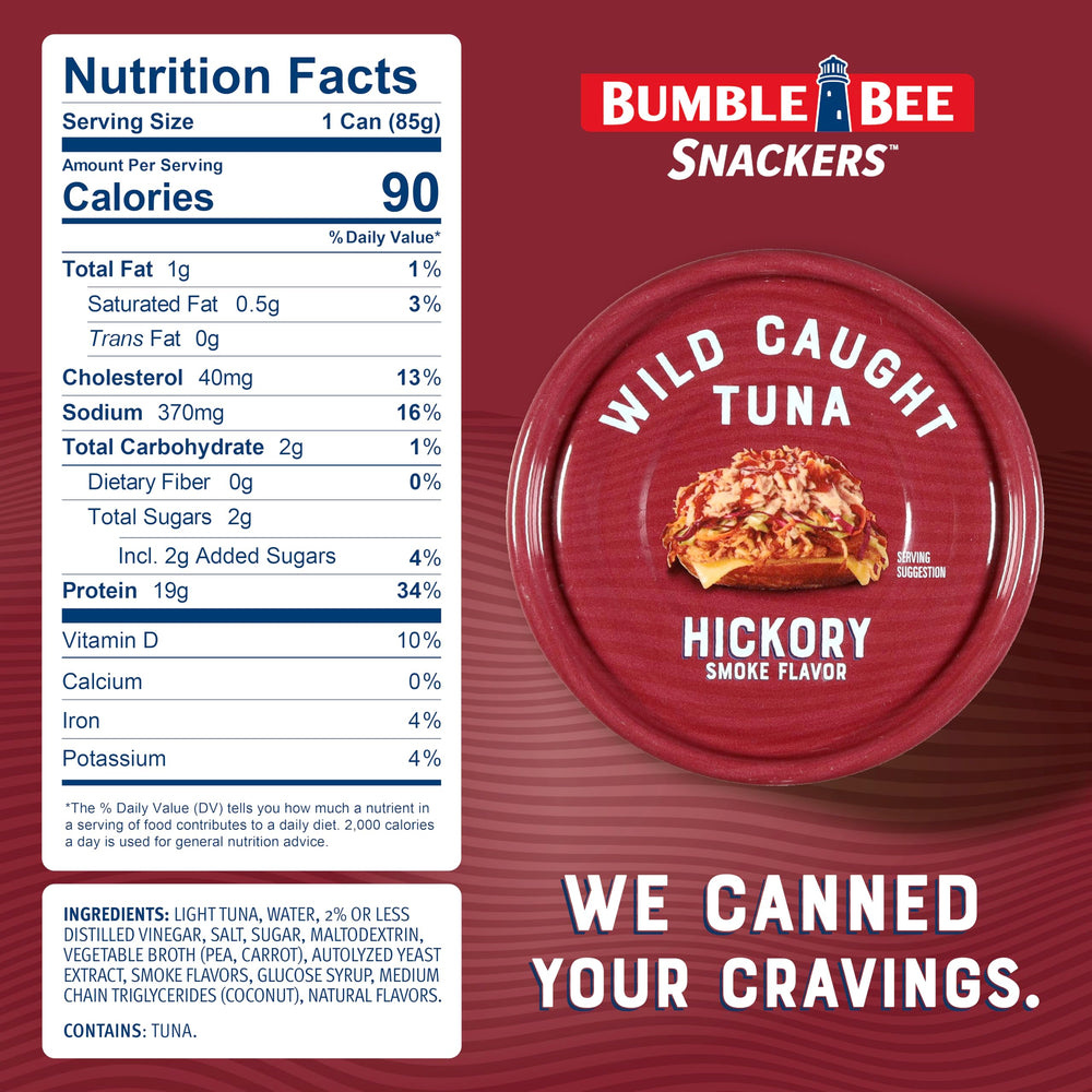 Bumble Bee open can with visible tuna chunks offering ready-to-eat convenience
