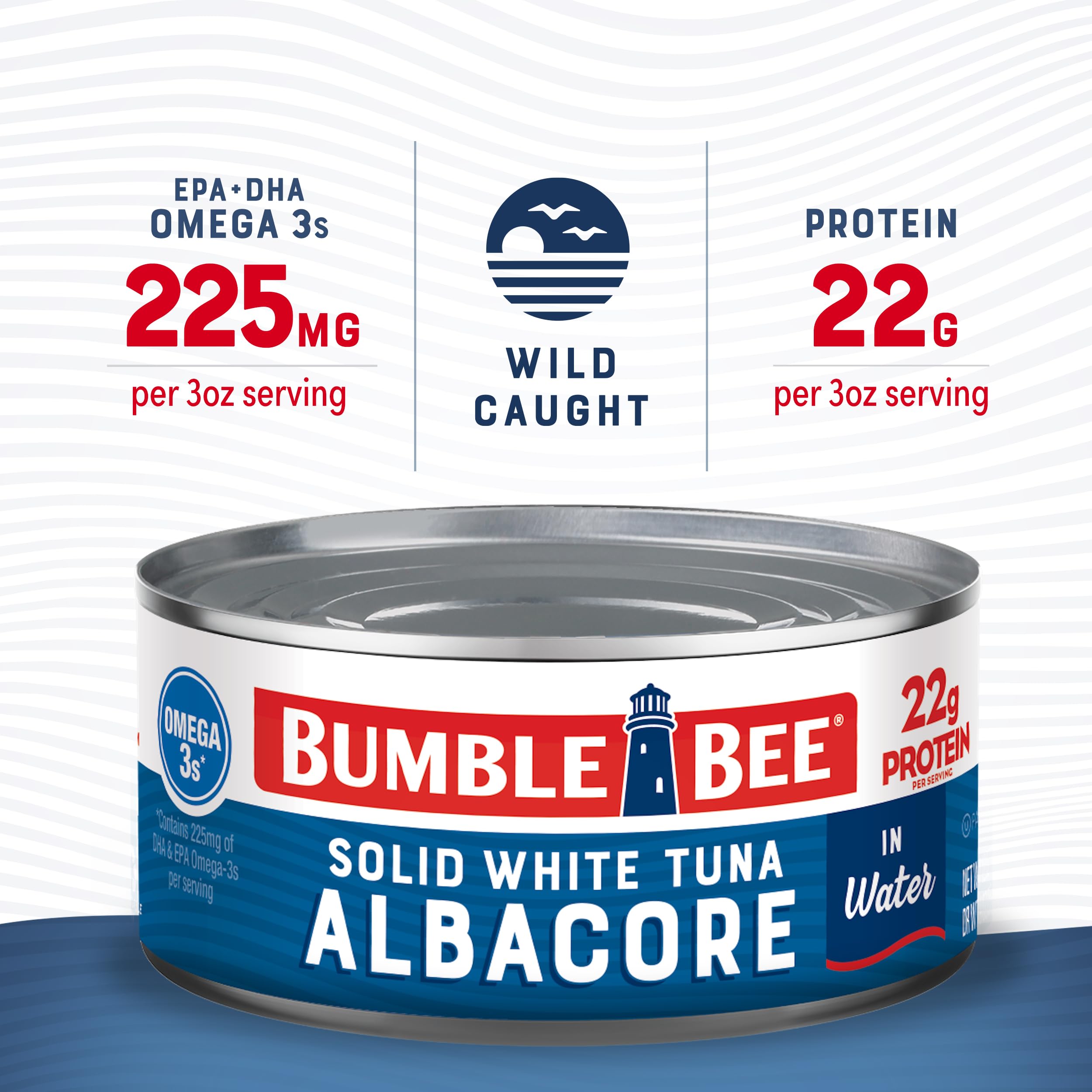Bumble Bee open can with large albacore flakes, ready to eat benefit