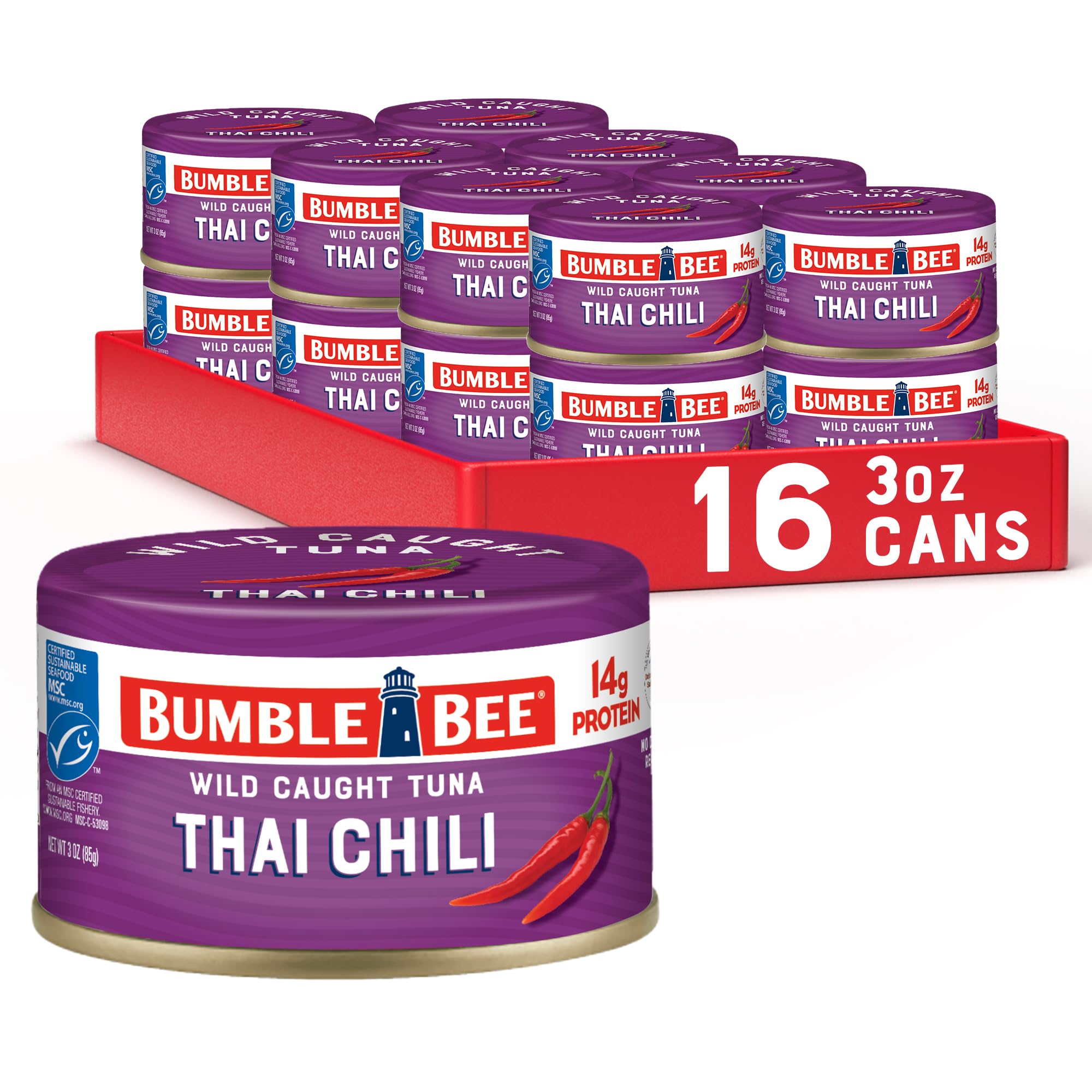 Bumble Bee Thai Chili front packaging showing ready-to-eat convenience