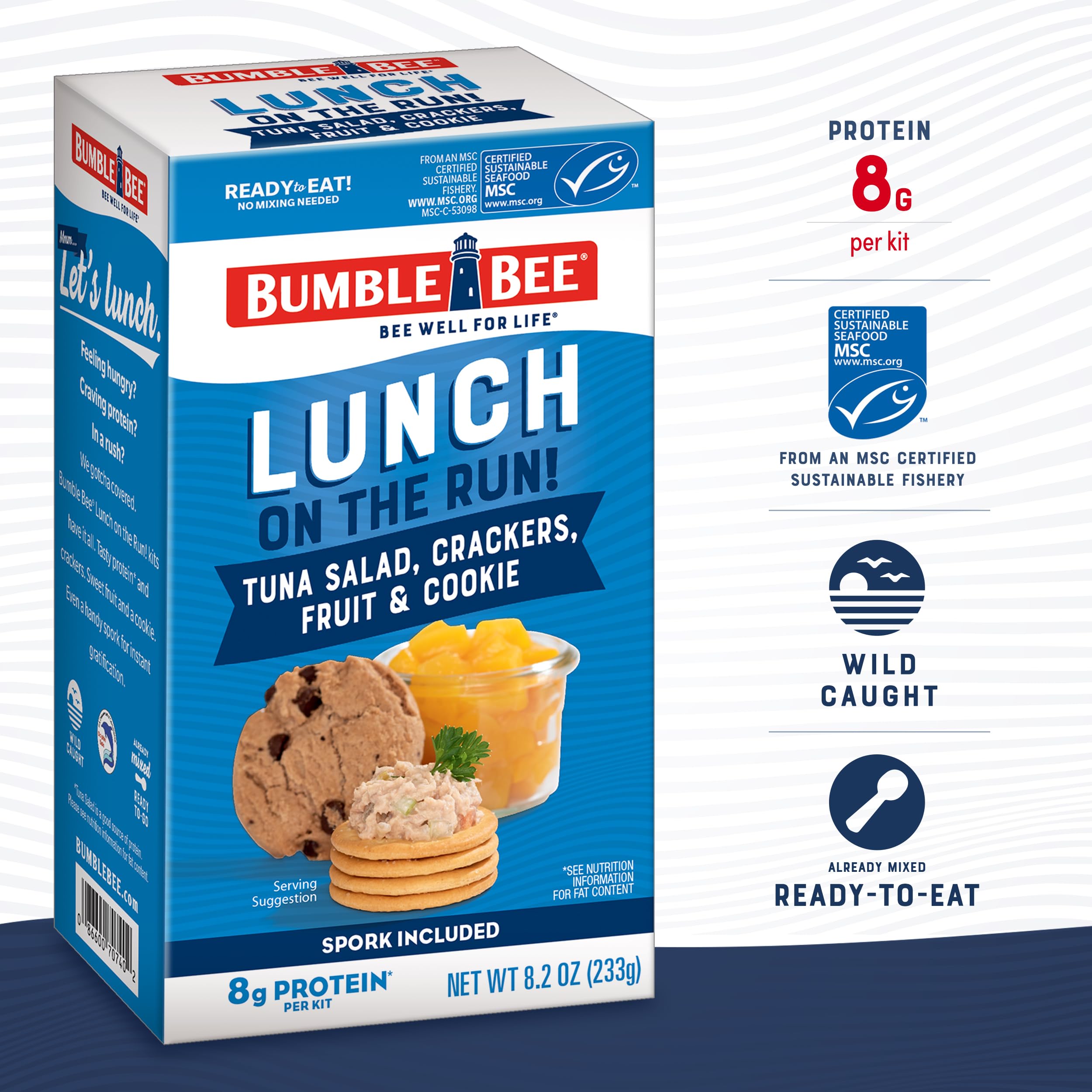 Bumble Bee tuna salad close-up showing creamy texture and ready-to-eat benefit