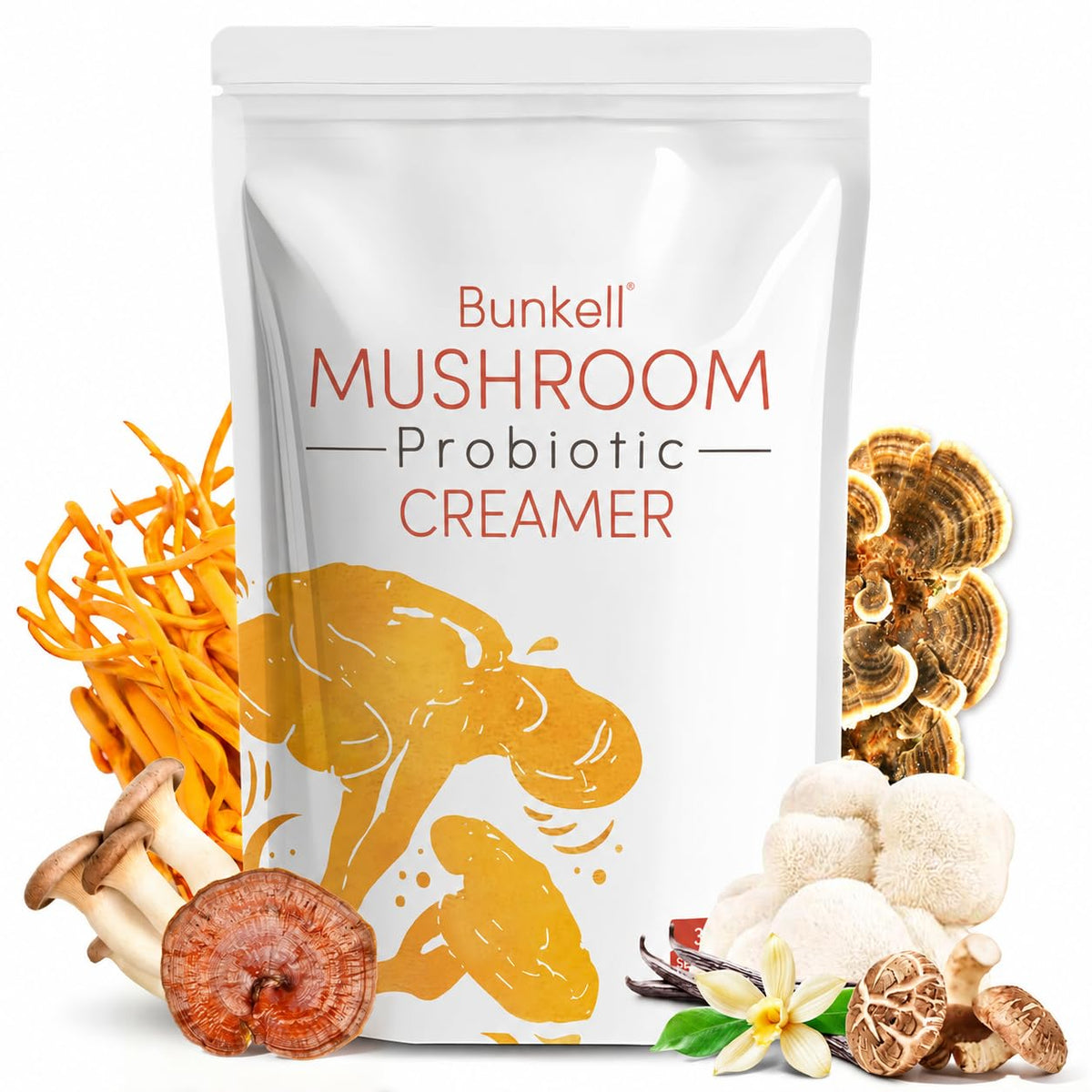 Bunkell front packaging showing 30 servings and branding benefit