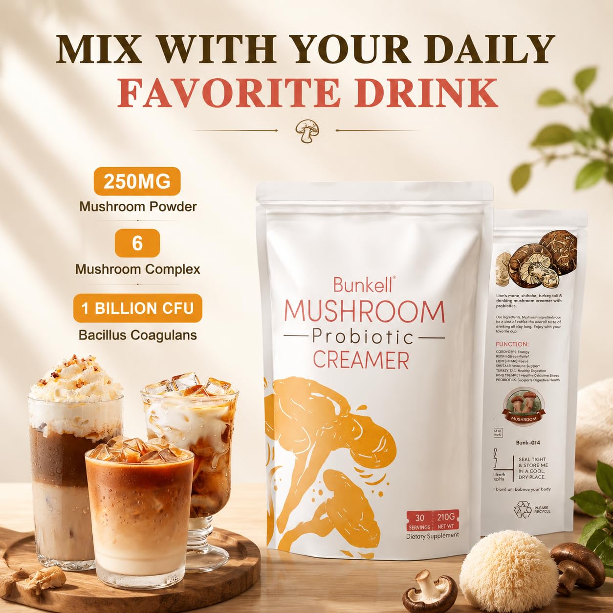 Bunkell creamer on kitchen counter in morning routine setting benefit