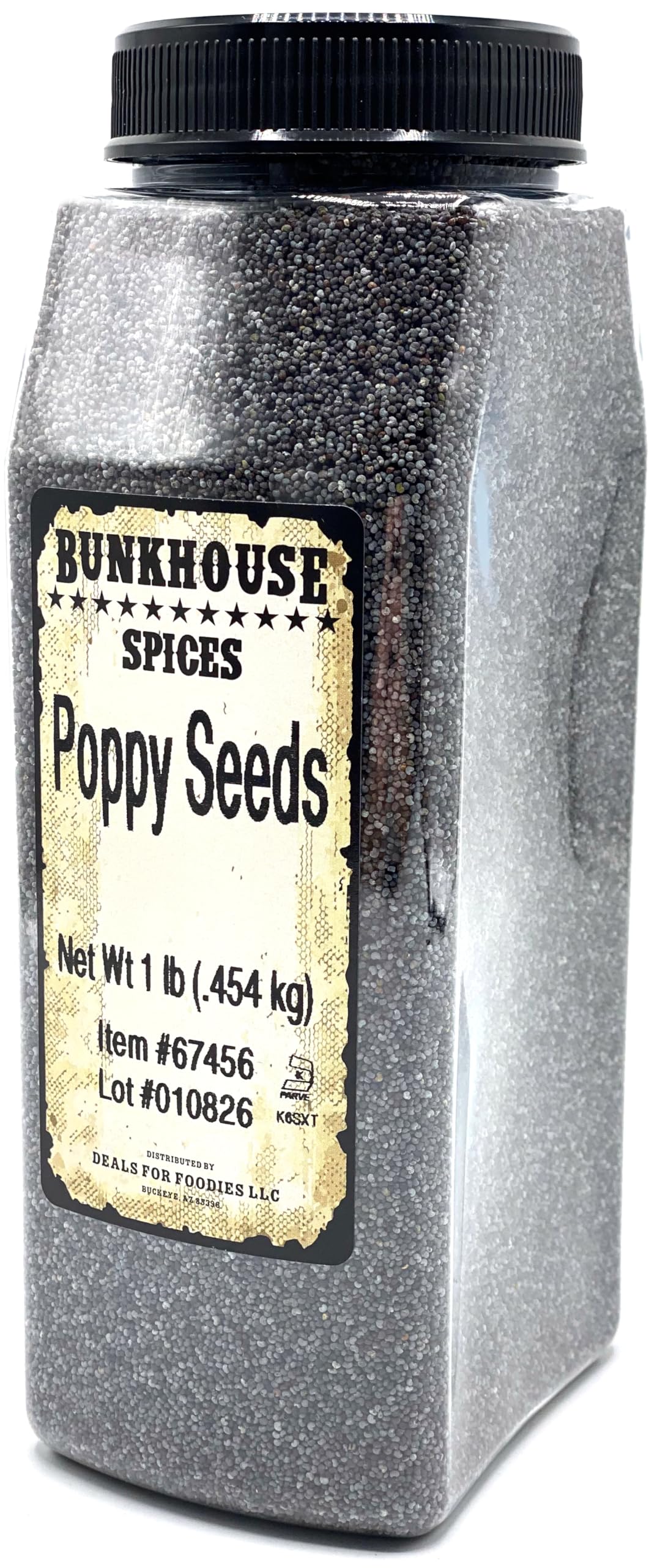 BUNKHOUSE poppy seeds poured from spoon into bowl highlighting easy measuring and portioning