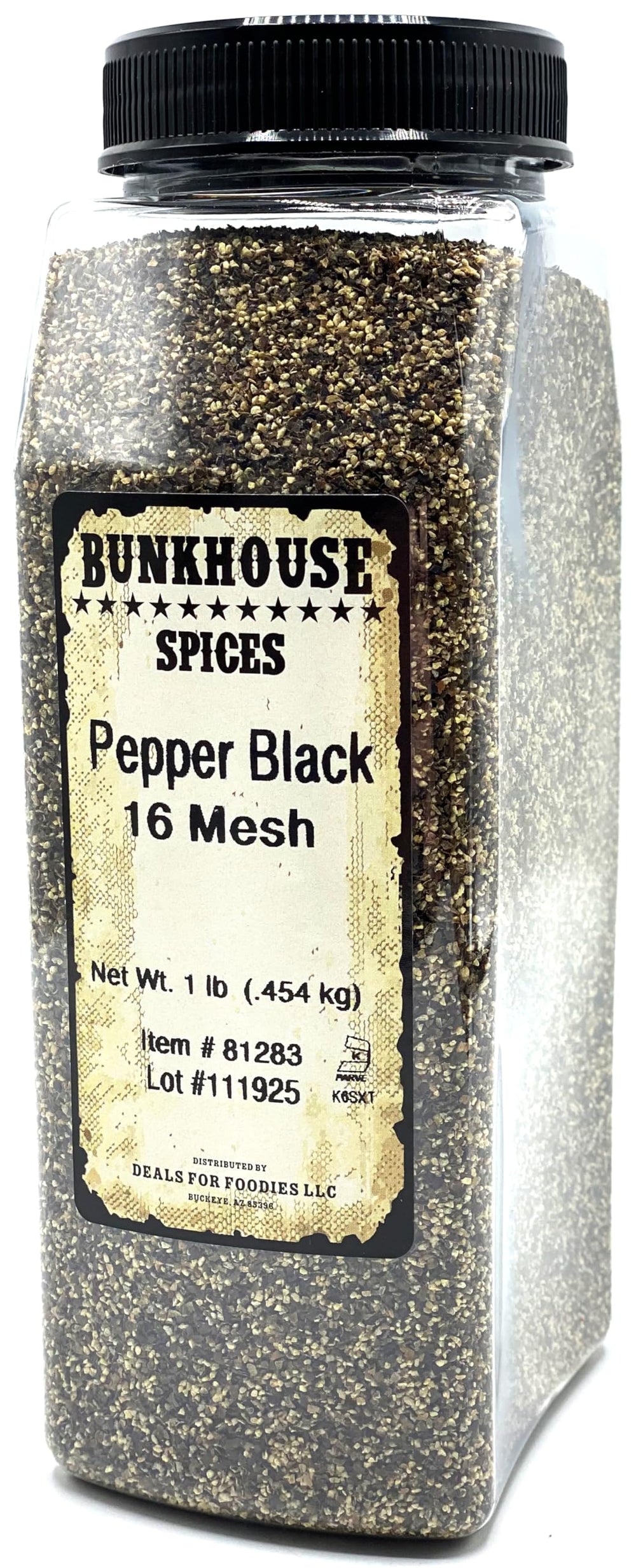 BUNKHOUSE close-up of 16 mesh grind texture highlighting robust seasoning