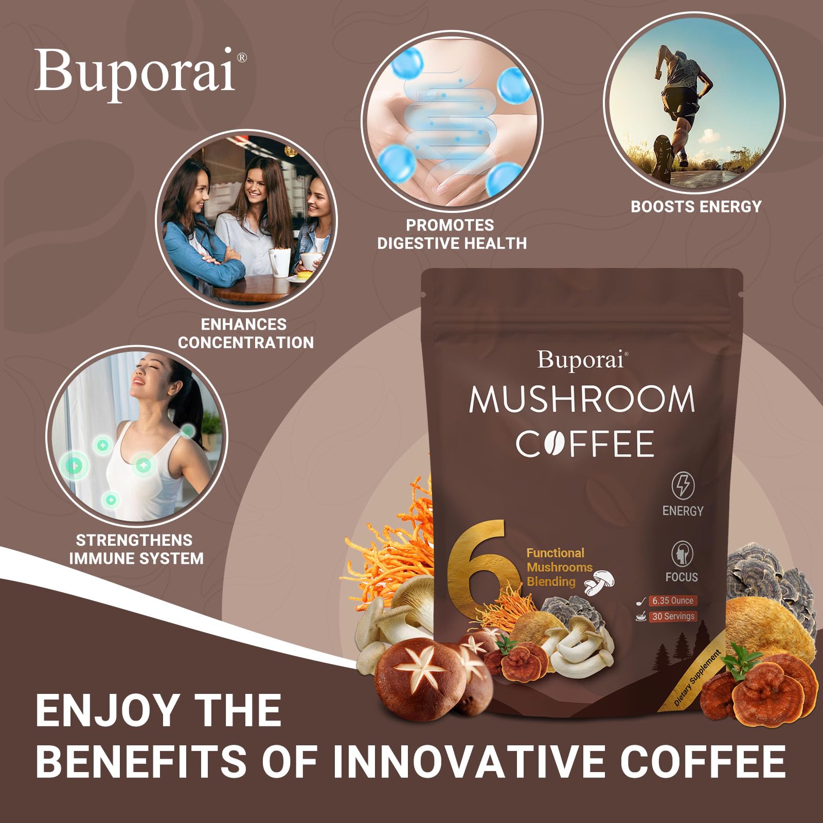 buporai scoop and powder demonstrating single-tablespoon serving convenience