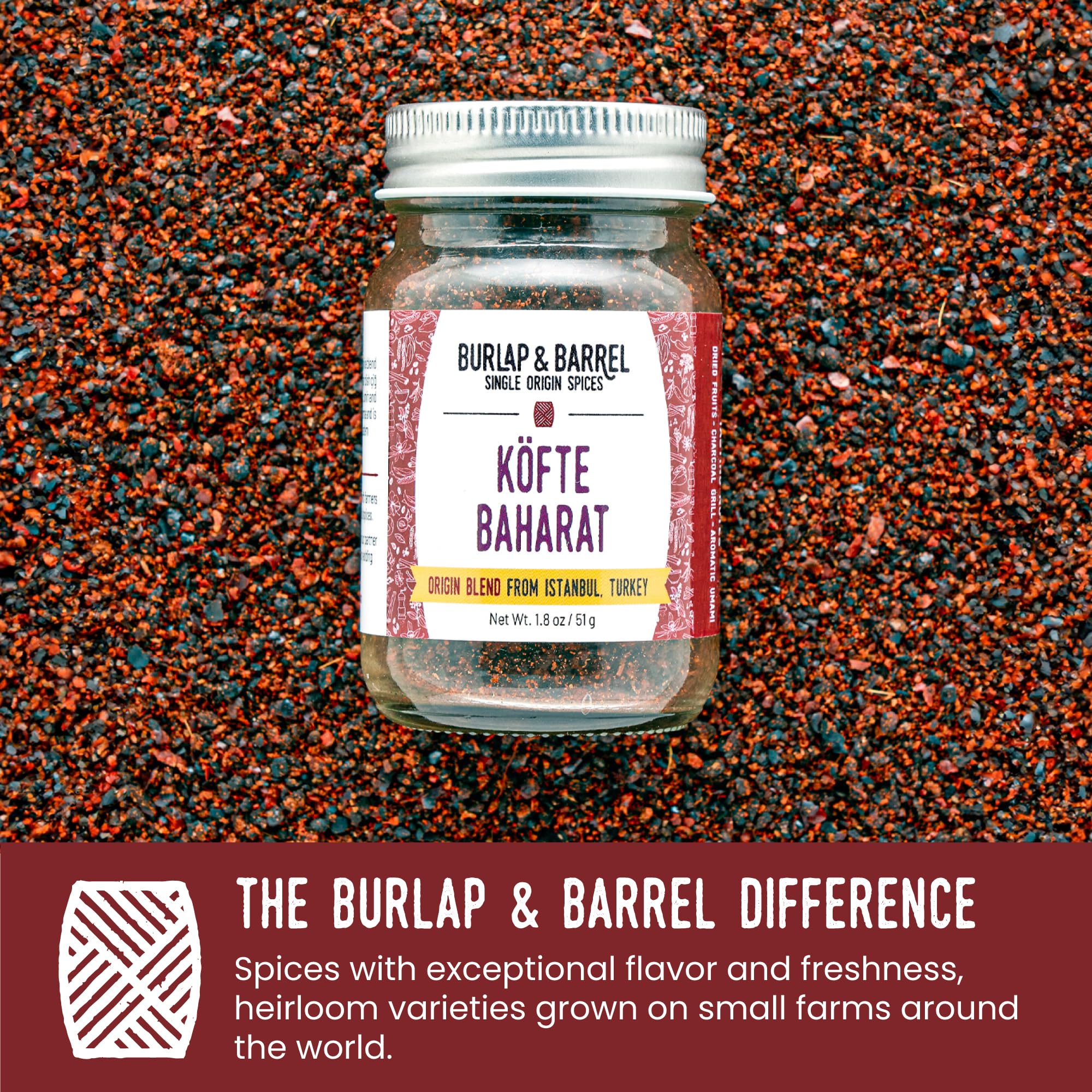 Burlap & Barrel close-up of spice texture highlighting aromatic quality