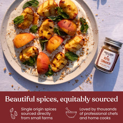 Burlap & Barrel smoked pimentón paprika texture close-up showing smokiness benefit: intense aroma