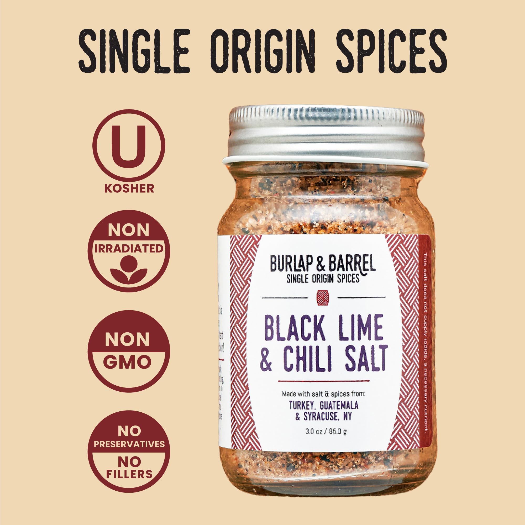 Burlap & Barrel salt texture on spoon demonstrating natural crunchy finish