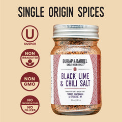 Burlap & Barrel salt texture on spoon demonstrating natural crunchy finish