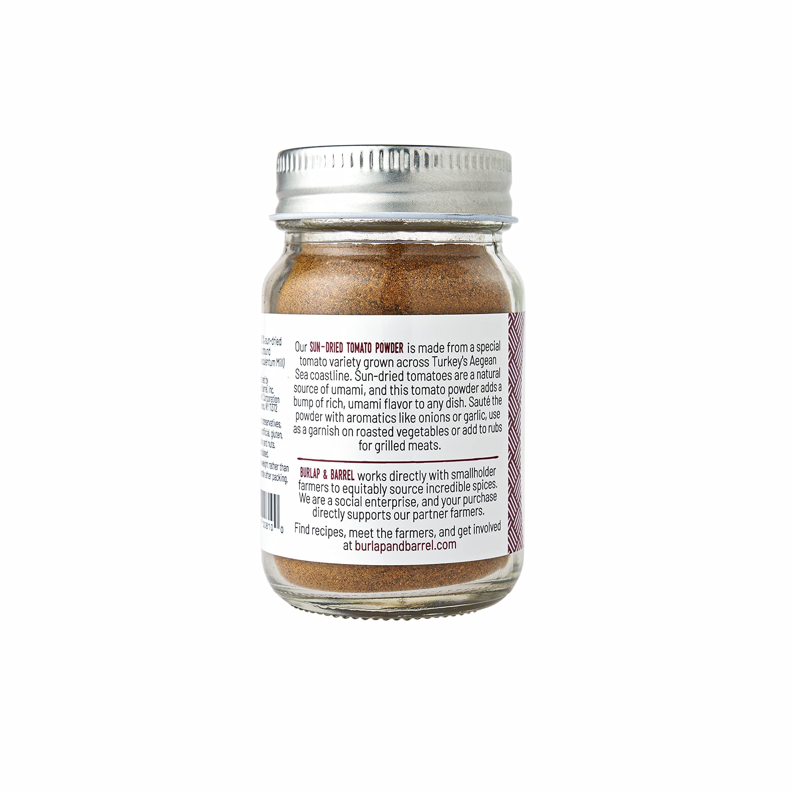 burlap & barrel single-origin tomatoes on farm signaling traceable sourcing