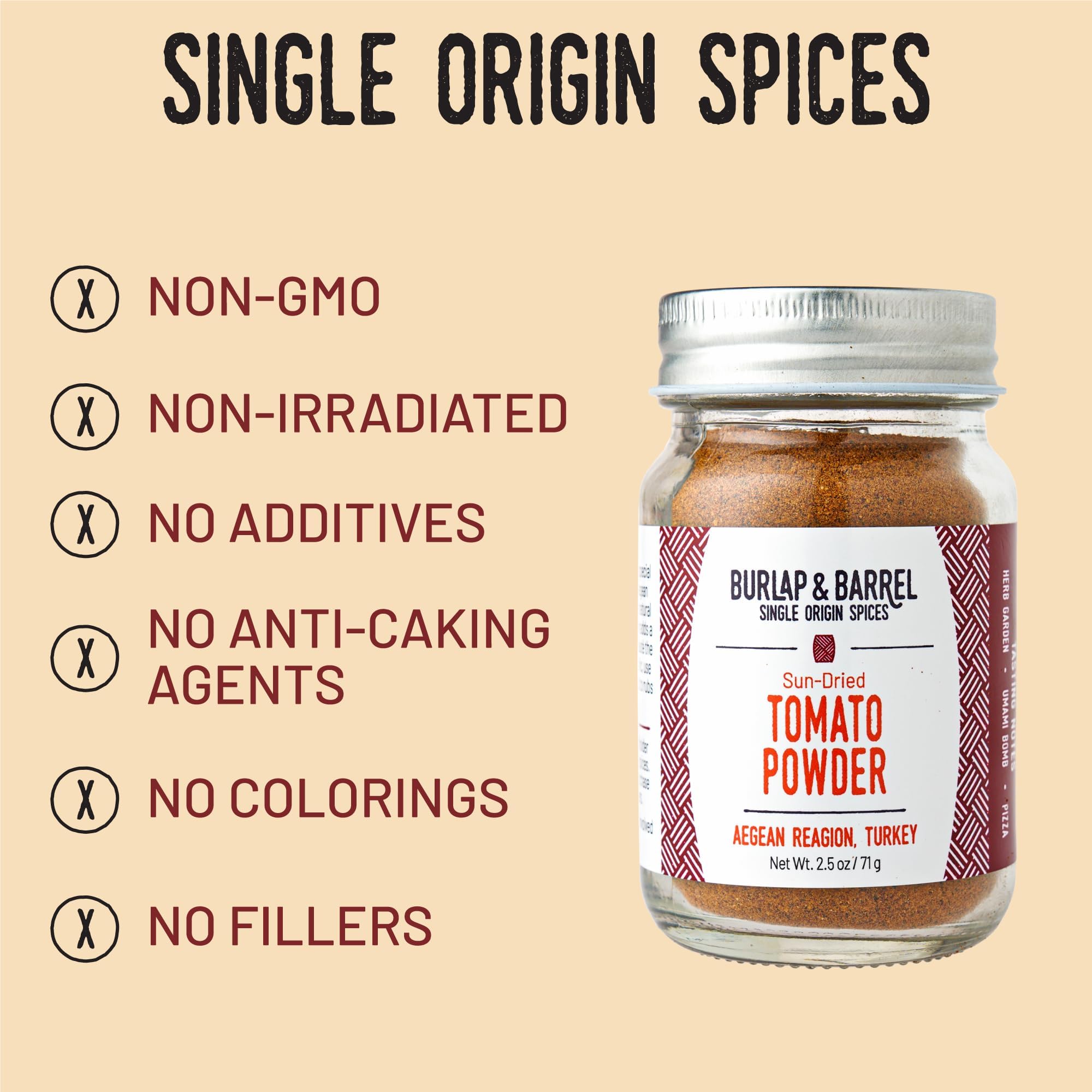 burlap & barrel spoonful of powder measuring concentrated umami boost