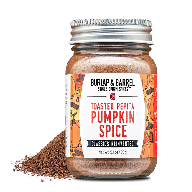 Burlap & Barrel Toasted Pepita Pumpkin Spice 2.1oz Glass Jar
