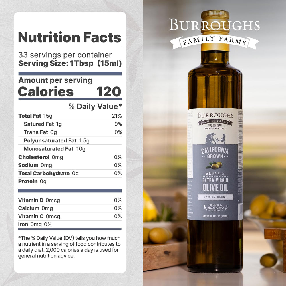 Burroughs Family Farms label closeup highlighting Regenerative Organic and USDA seals