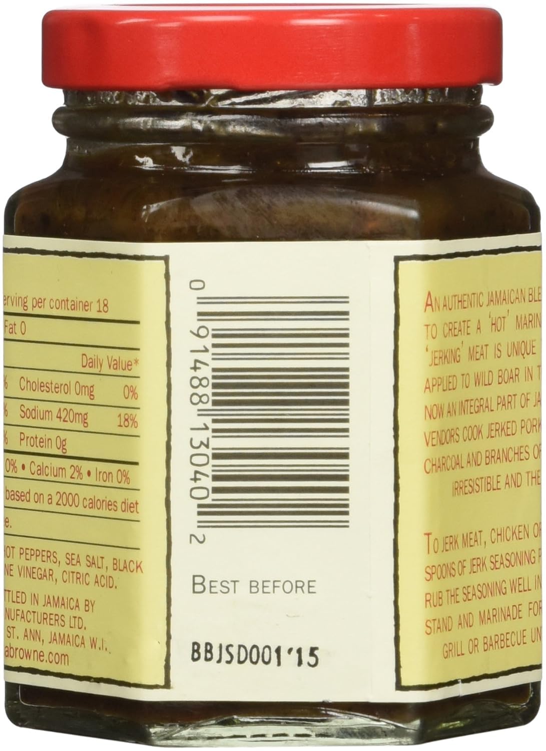 Busha Browne label close-up showing Jamaican origin and authentic appeal
