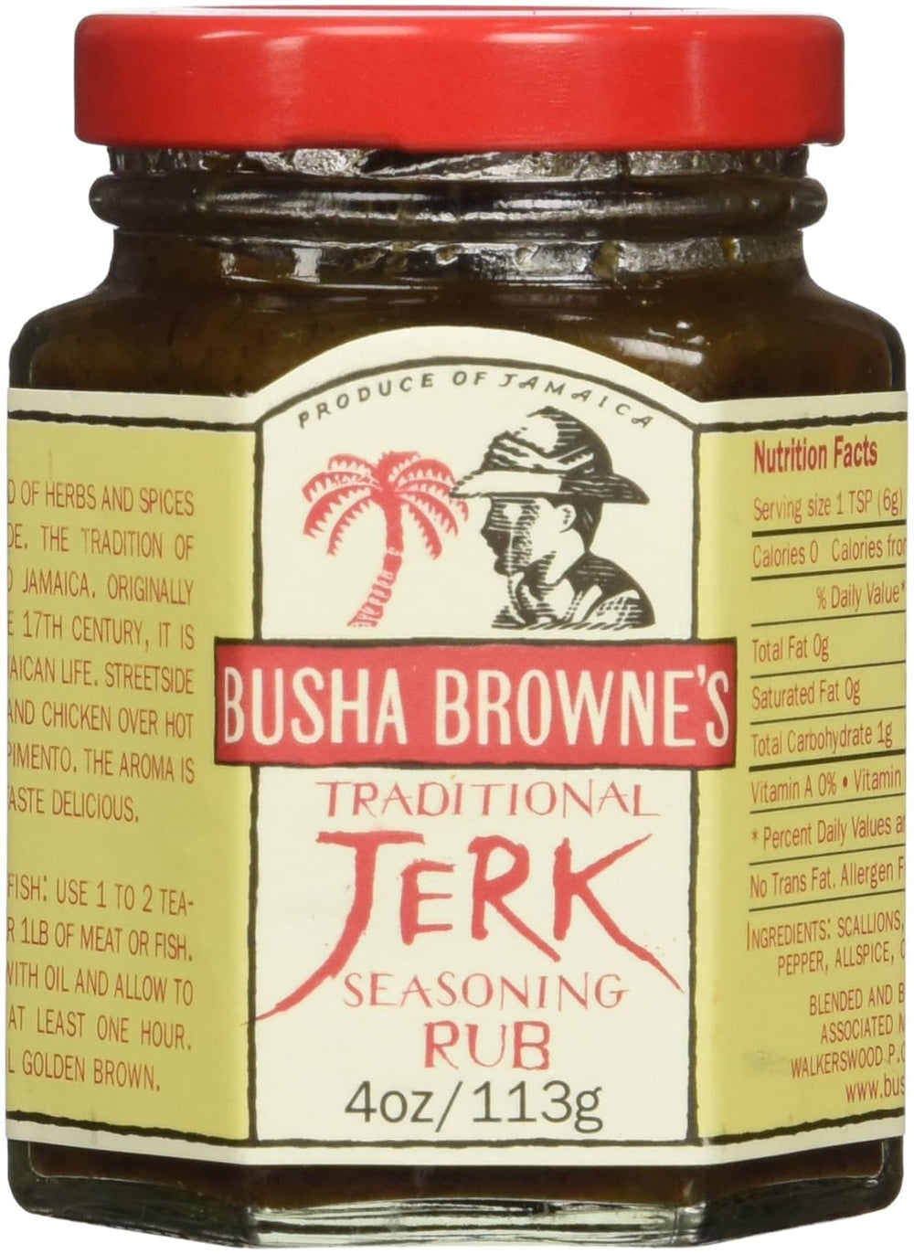 Busha Browne open jar showing coarse rub texture and aroma enhancement