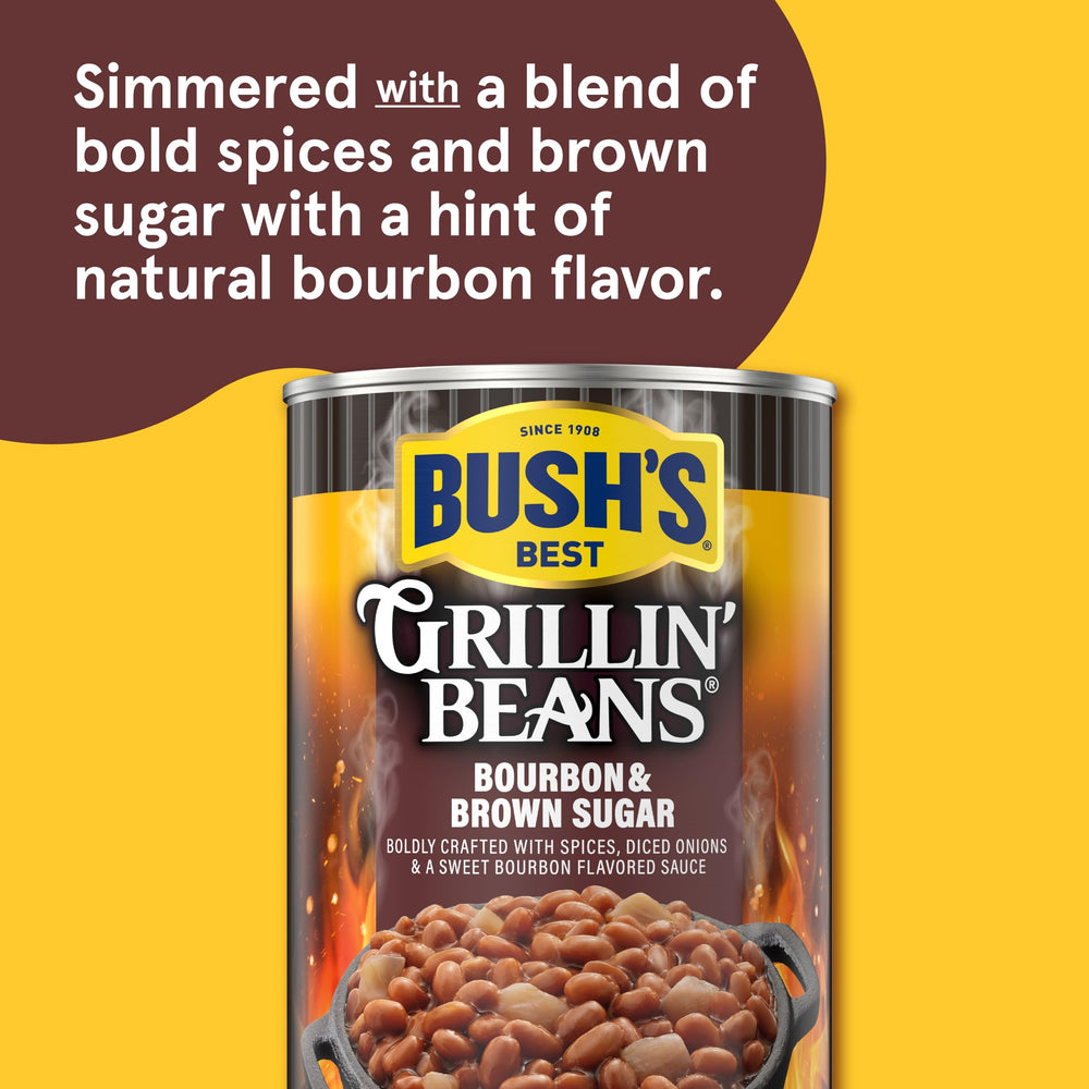 Bush's Best opened can being served into bowl for quick backyard side