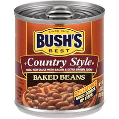 Close-up of Bush's Best beans texture revealing thick sauce and tender navy beans