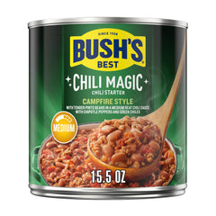 Bush's Best front packaging showing campfire style chili starter for quick meals