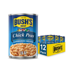 Bush's Best front can showing label and benefit of ready-to-use chickpeas