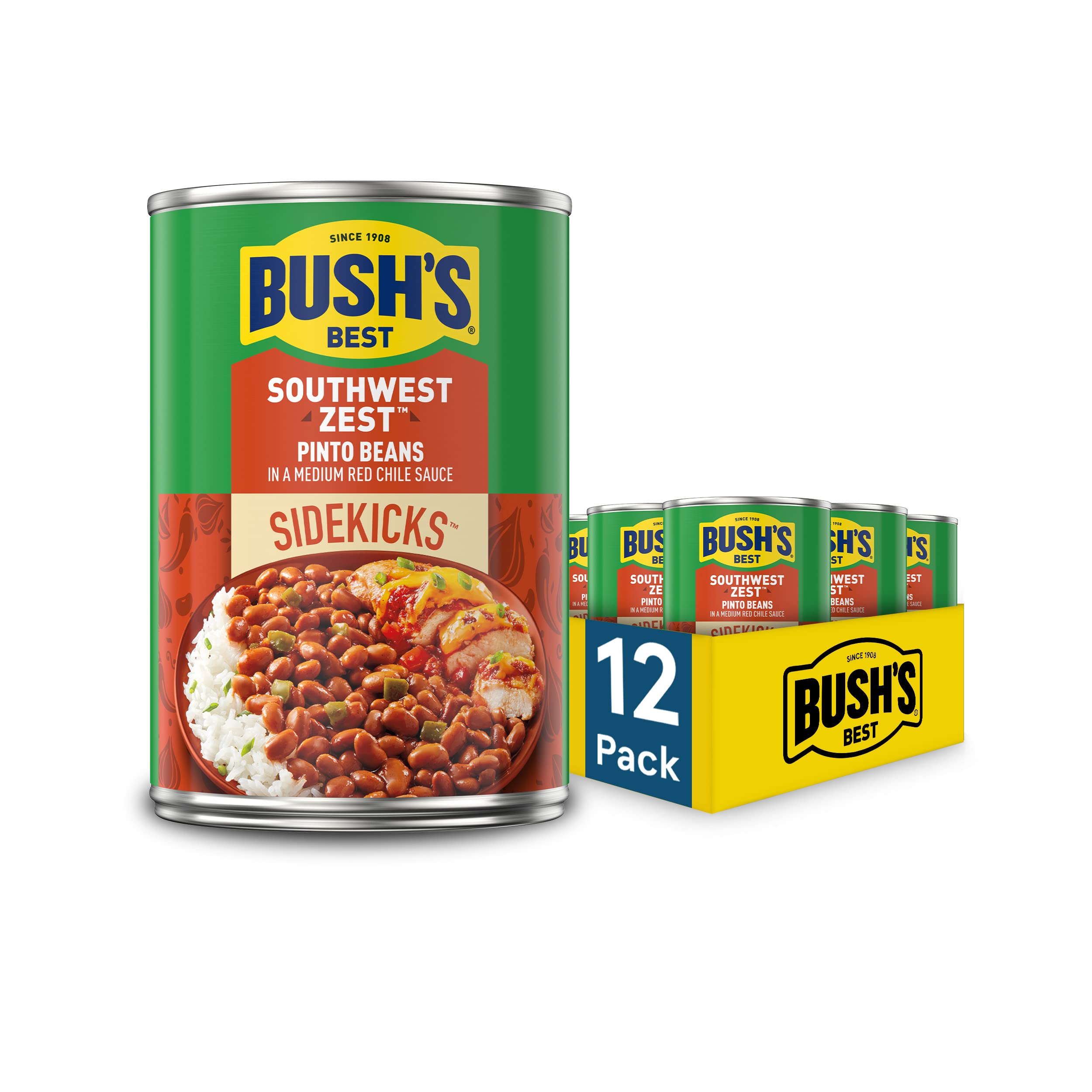 Bush's Best front packaging showing label and 15 oz can with bright branding for quick identification