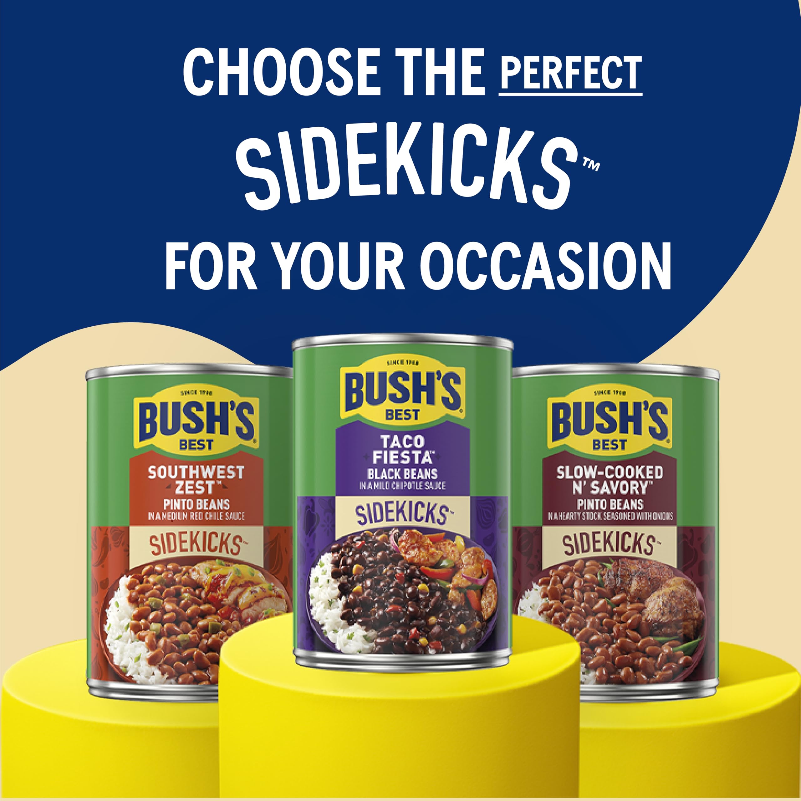 Bush's Best beans used as taco topping adding smoky taste and texture