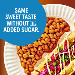 Bush's Best label detail highlighting zero sugar added and branding
