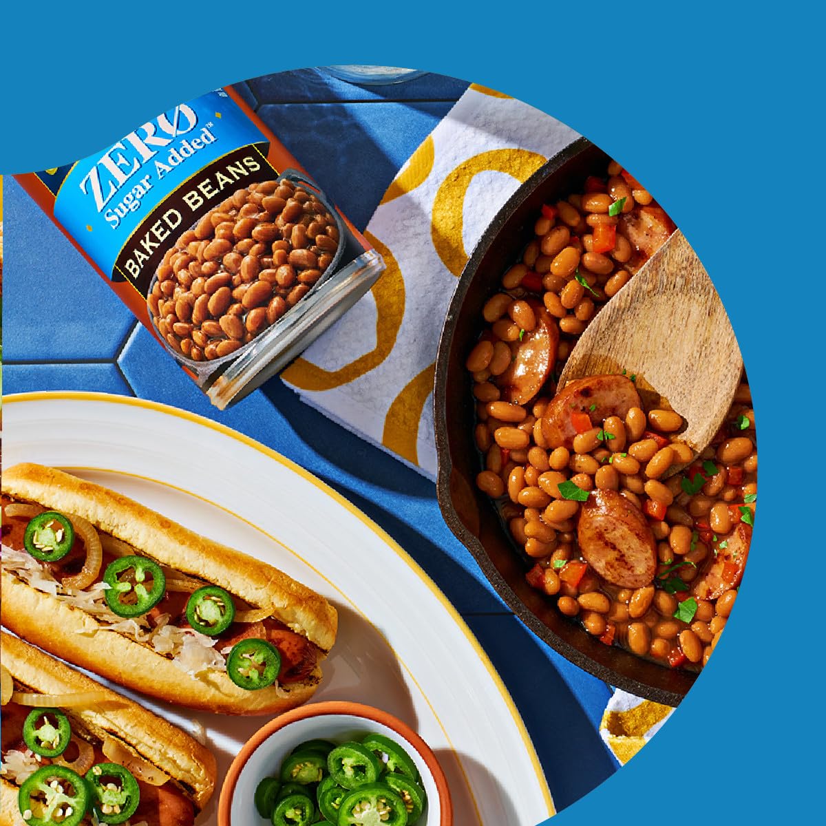 Bush's Best beans plated with BBQ showing complementary side dish