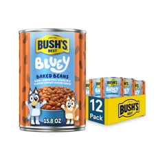 Bush's Best Bluey front packaging showing branded can and label for appeal