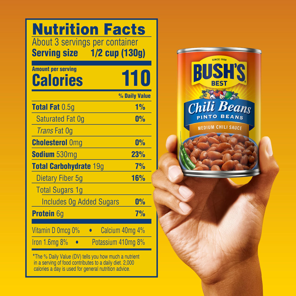 Bush's close-up of pinto bean texture highlighting tender beans