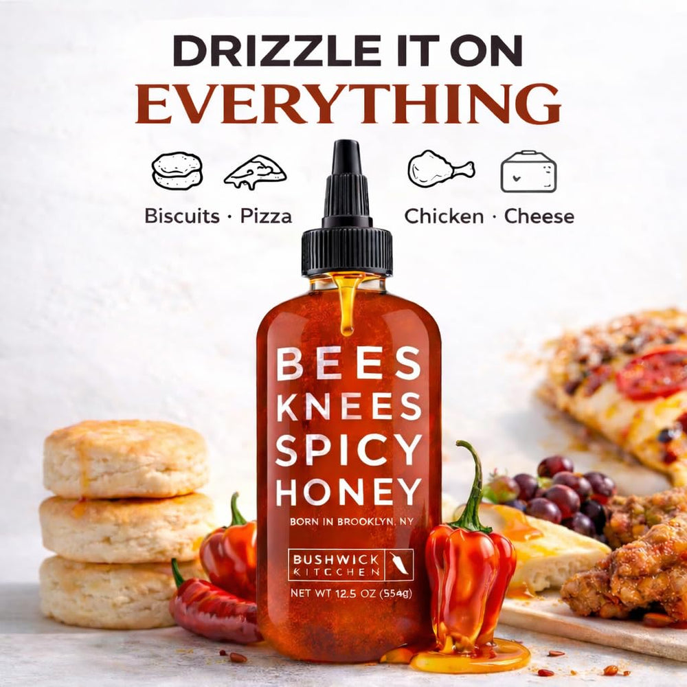 Bushwick Kitchen spicy honey on pizza and wings adding sweet-heat contrast