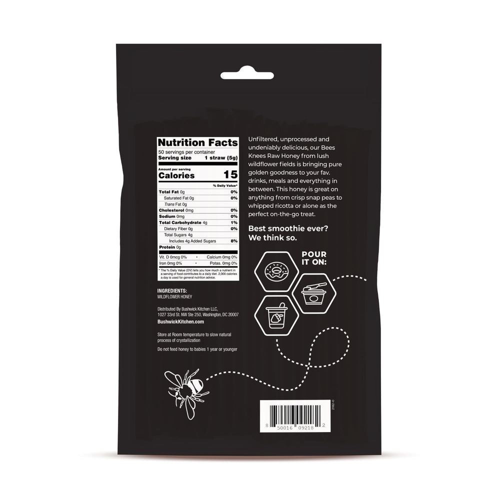 Bushwick Kitchen nutrition label and ingredient list displaying purity and origin