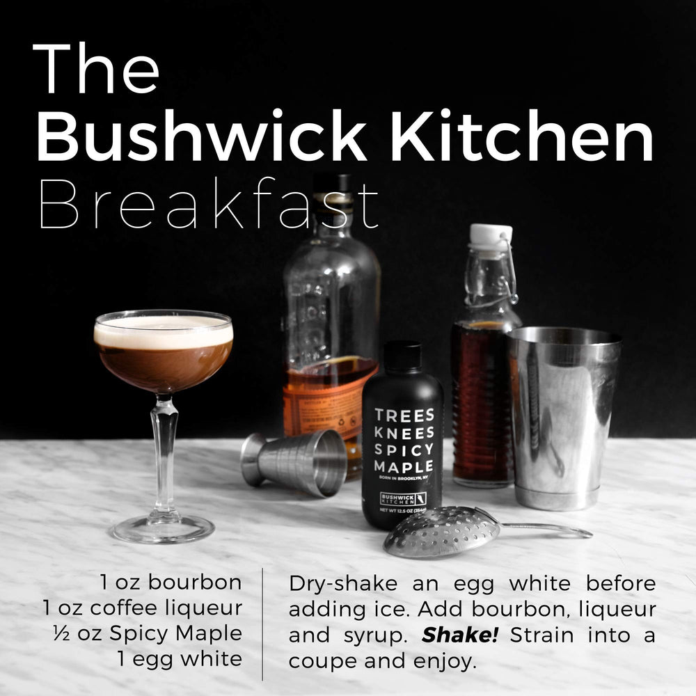 Bushwick Kitchen bottle next to ruler showing 11.5oz scale and portioning benefit