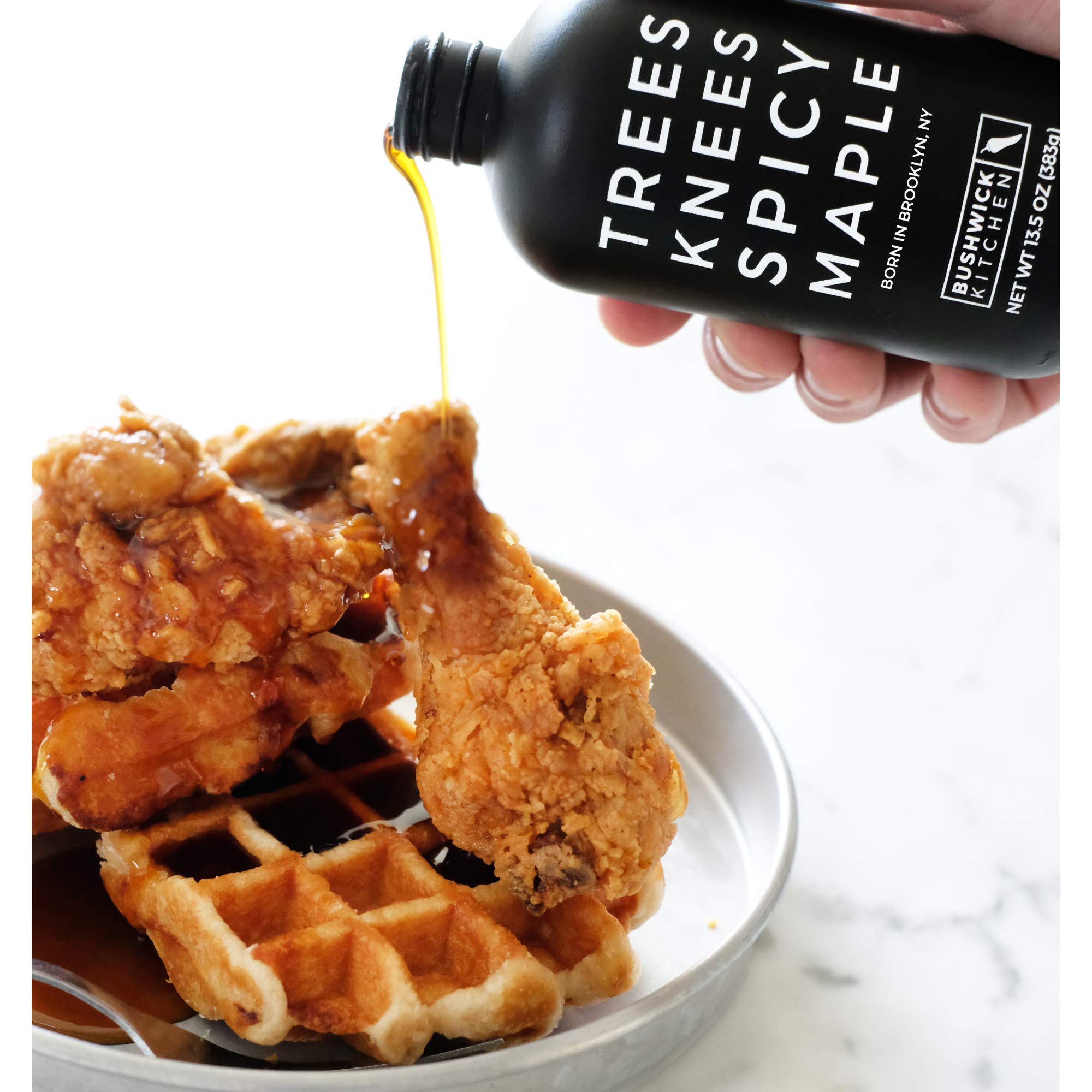 Bushwick Kitchen pouring syrup texture demonstrating viscous drizzle benefit