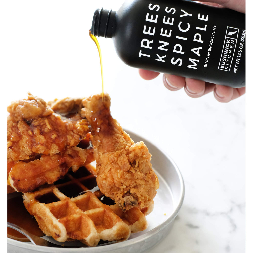Bushwick Kitchen pouring syrup texture demonstrating viscous drizzle benefit