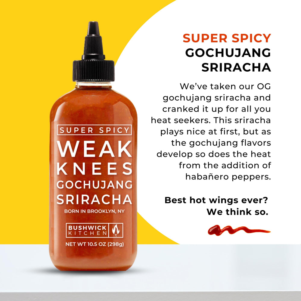 Bushwick Kitchen bottle side label with ingredients and dietary claims