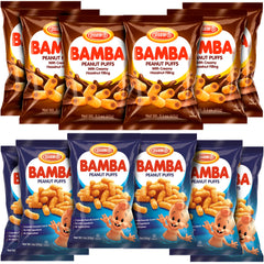 BUTO Bamba front packaging showing 12-pack and variety for convenient snacking