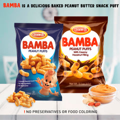 BUTO Bamba close-up texture of peanut puff illustrating airy, melt-in-mouth benefit