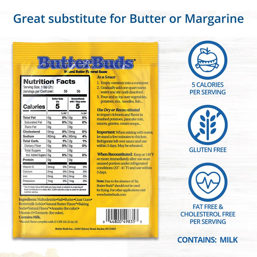 BUTTER BUDS close-up of sauce texture showing creamy look and low calories