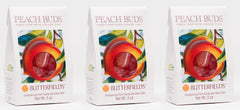 Butterfields front packaging showing peach buds and brand clarity benefit