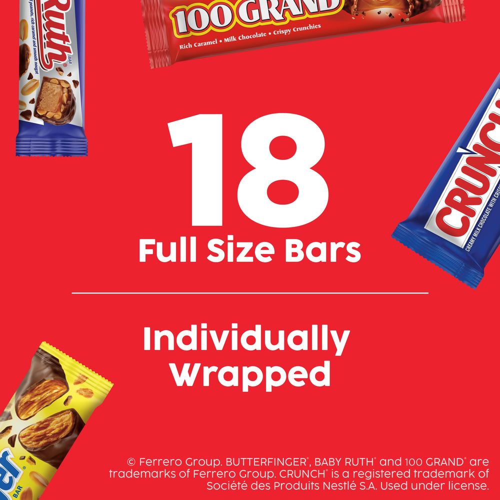 Butterfinger CRUNCH bar cross section showing crisped rice, Butterfinger satisfying crunch