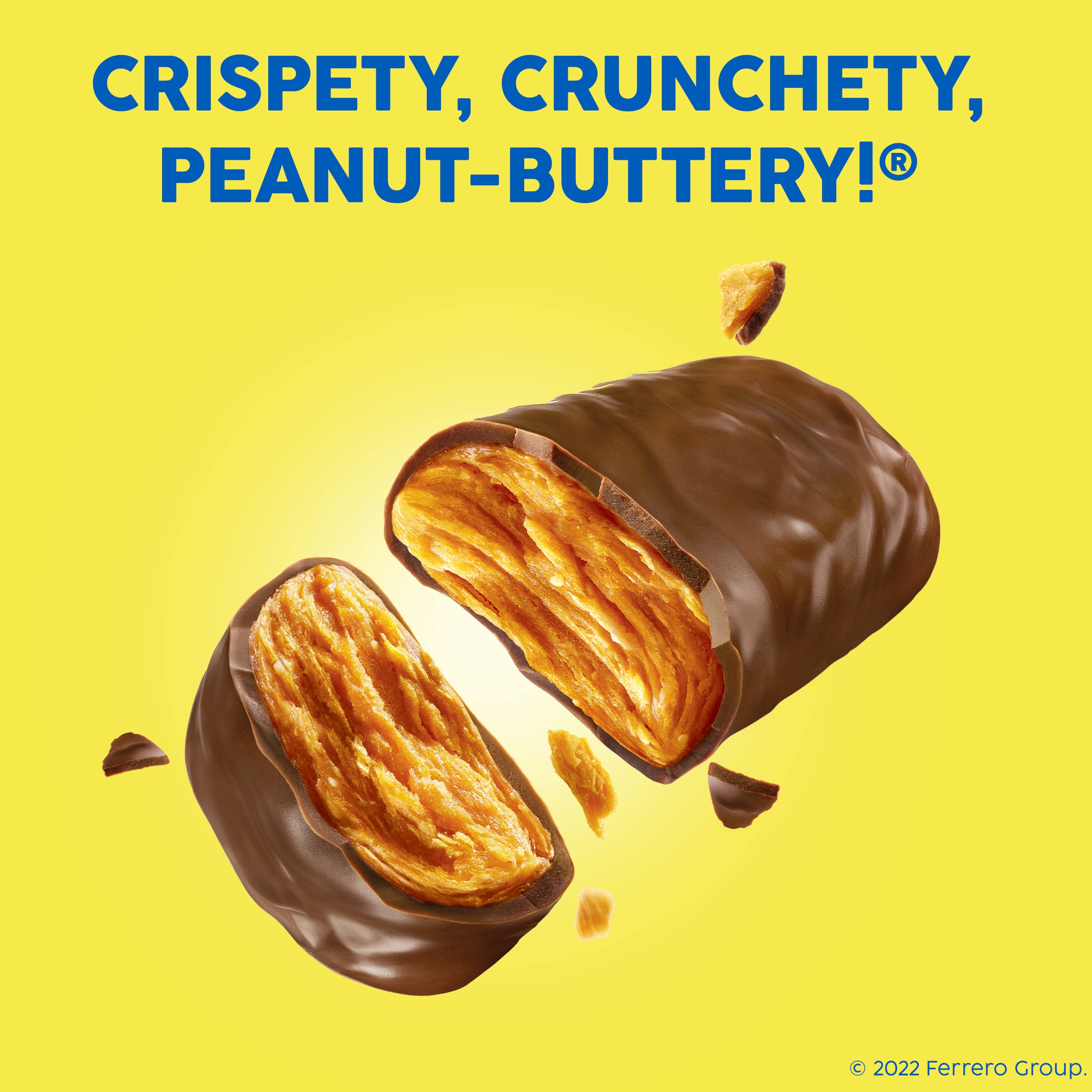 Stack of individually wrapped Butterfinger bars — keeps bars fresh for sharing