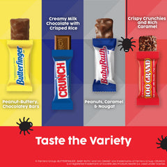 Hand holding individually wrapped Butterfinger bars demonstrating easy sharing benefit