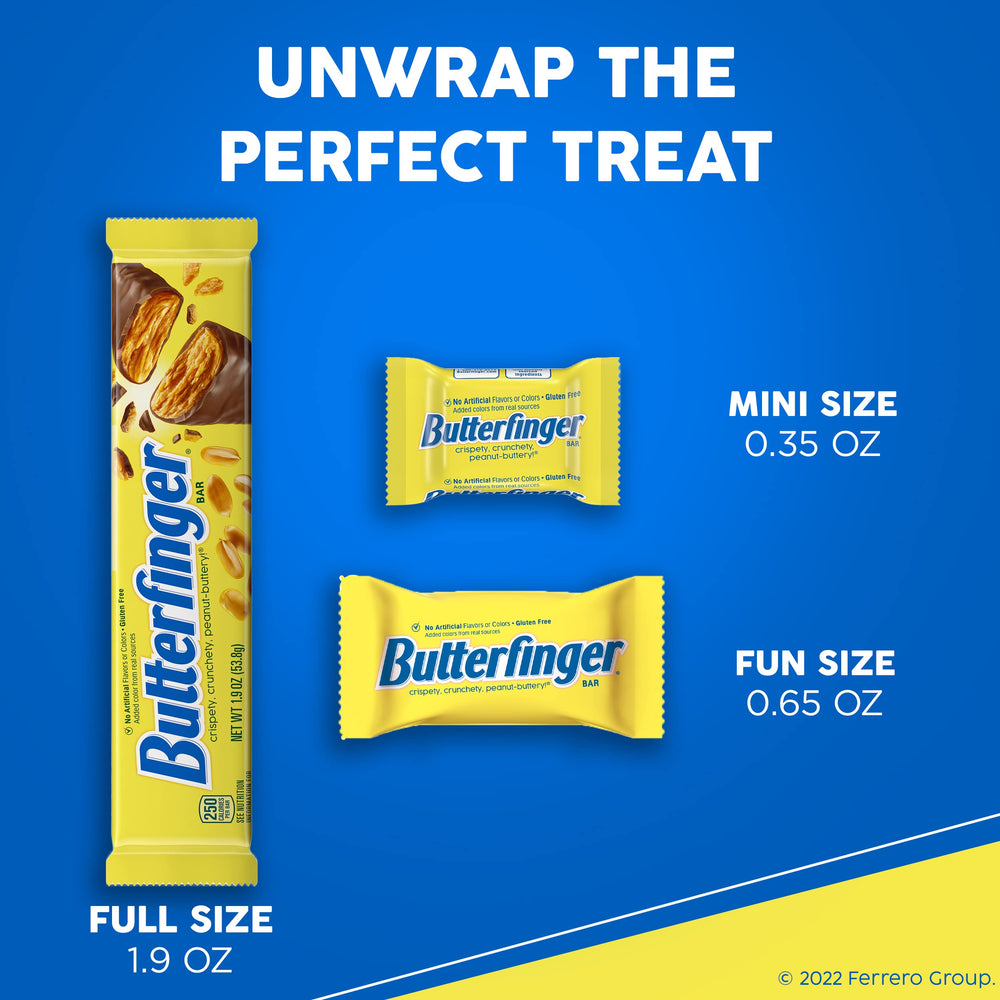 Butterfinger bars arranged in office breakroom basket — ideal for communal snacking