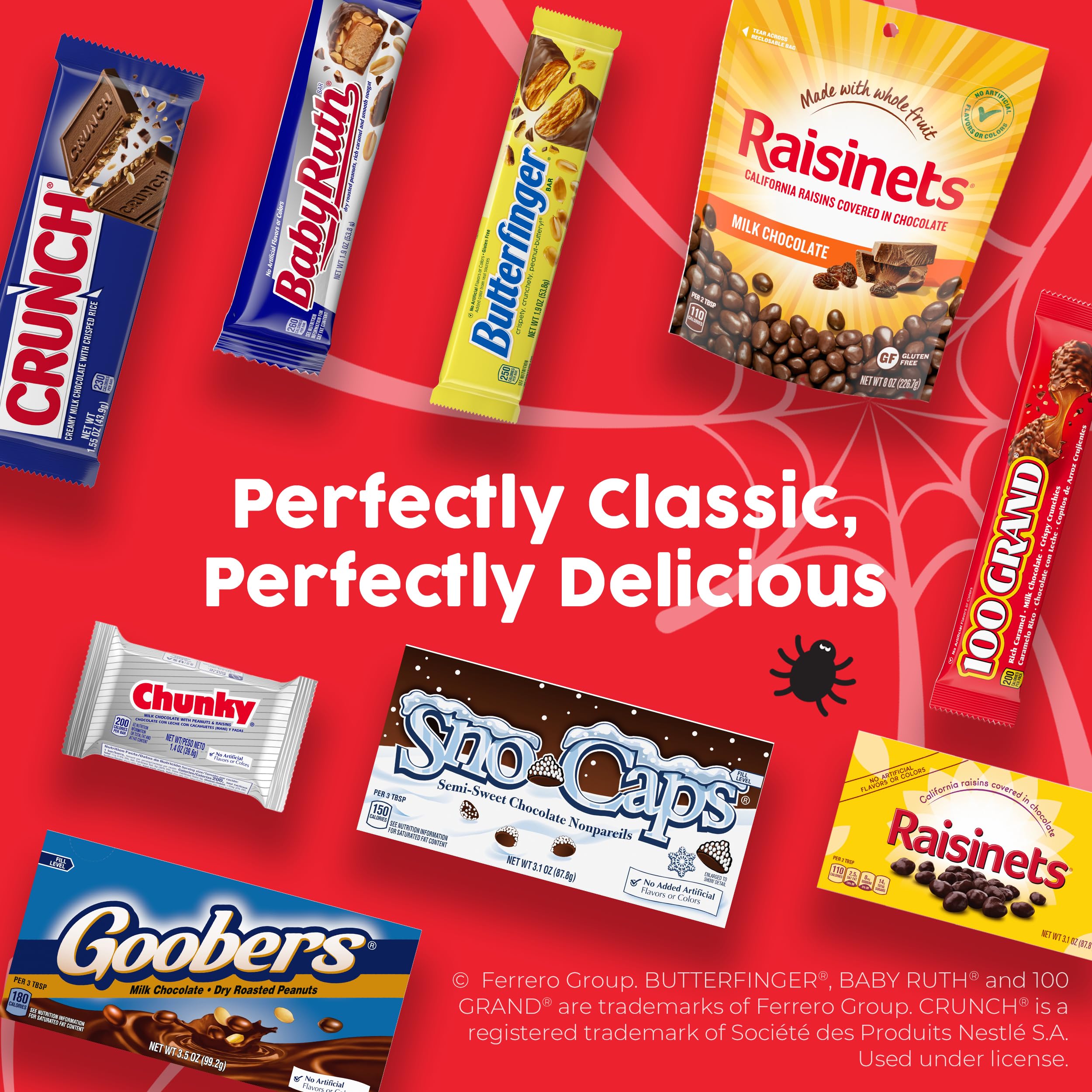 Party favor bags filled with Butterfinger bars showing quick assembly benefit